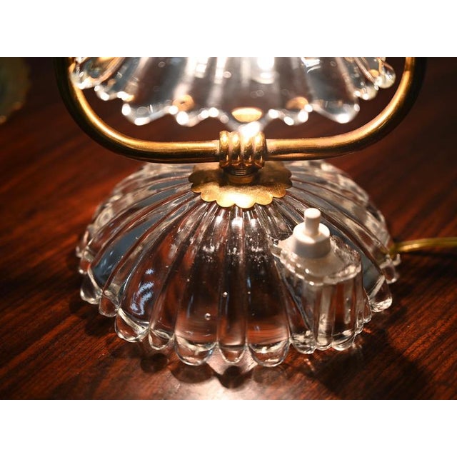 Murano Glass Bell and Brass Table Lamps from Barovier, Italy, 1940s, Set of 2 For Sale - Image 15 of 16