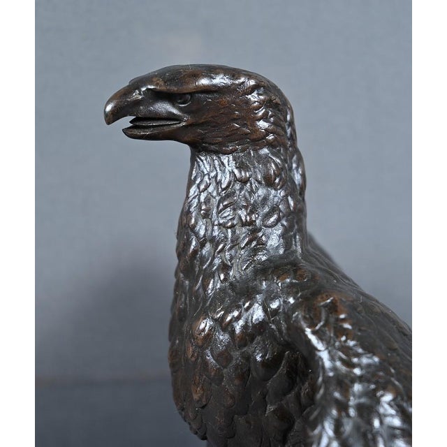 After T. Gechter, The Watchful Eagle, Late 19th Century, Bronze For Sale - Image 5 of 15