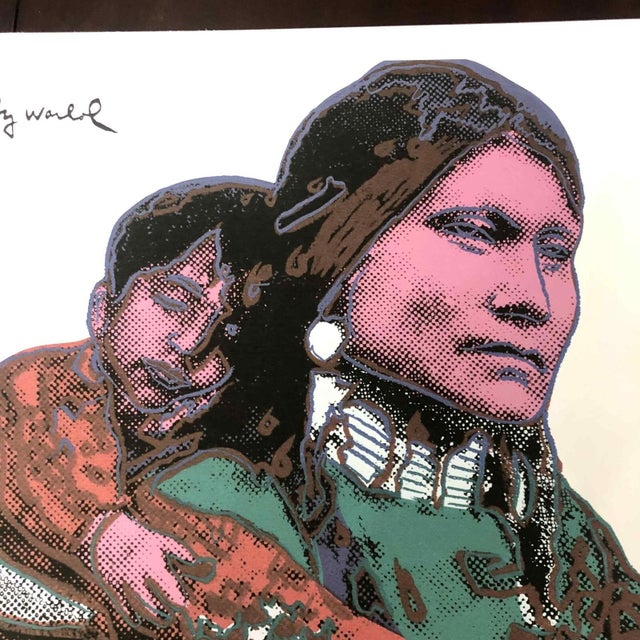 Green 1990s After Andy Warhol "Mother and Child" Lithograph For Sale - Image 8 of 11