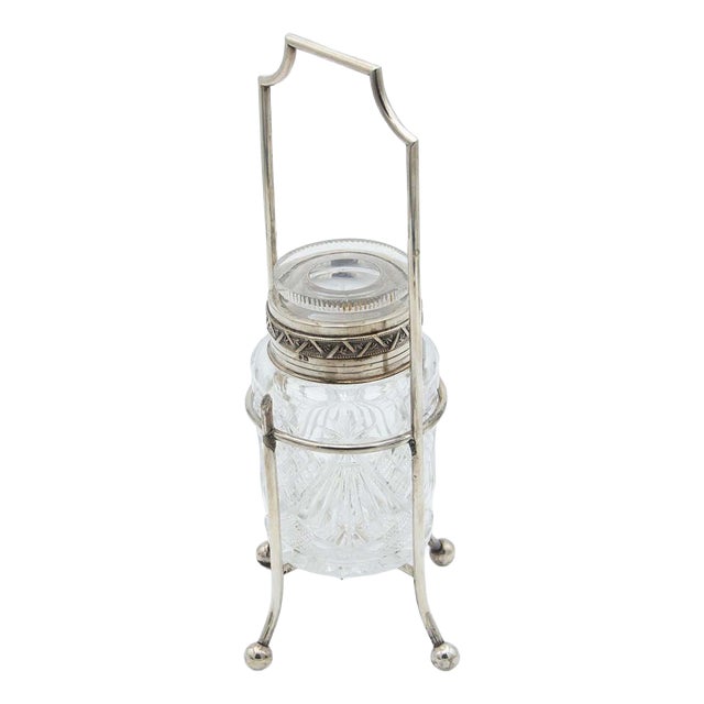 Candy Box with Cut Glass Bottle For Sale