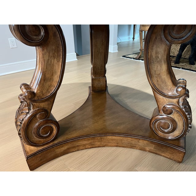 Kreiss Gorgeous Harp Dining Table Base With Granite Top Attributed to Kreiss For Sale - Image 4 of 11