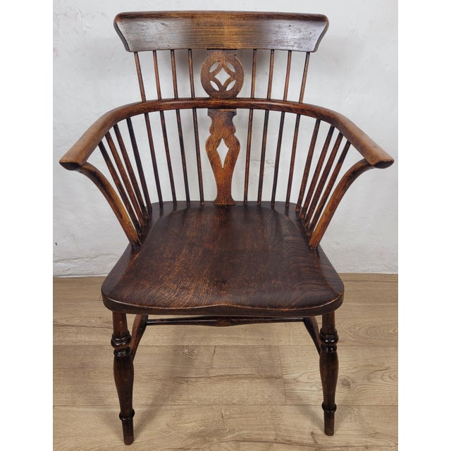 Georgian High Back Windsor Armchair, Thames Valley, 1850s For Sale - Image 13 of 17