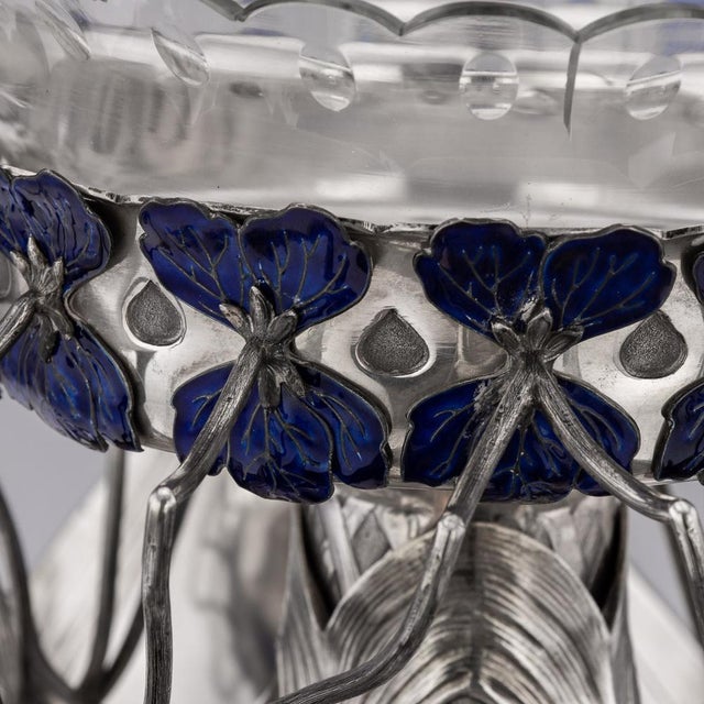 20th Century German Art Nouveau Silver & Enamel Centrepiece, 1900 For Sale - Image 13 of 18