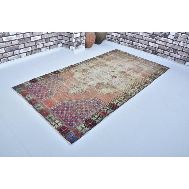 Vintage Oushak Handknotted Floral Carpet For Sale - Image 4 of 10