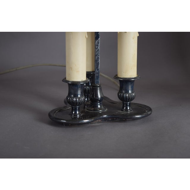 1940s French Bouillotte Lamps in Silvered Metal, 1940s, Set of 2 For Sale - Image 5 of 18