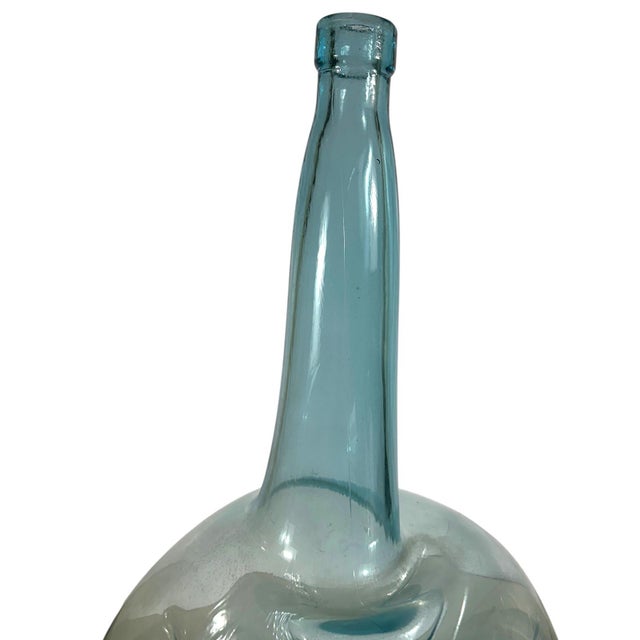 Blue Antique Blue Demijohn Carboy Bottle For Sale - Image 8 of 12