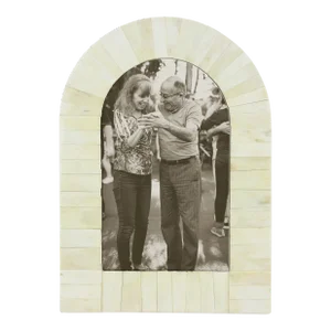 Arch-Shaped Bone Inlay Photo Frame