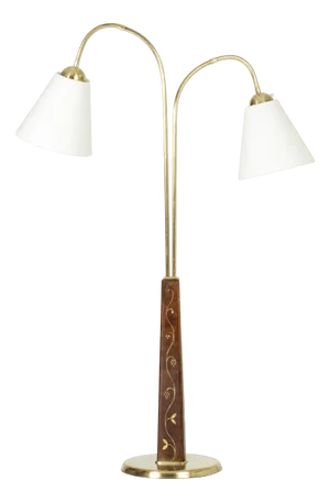 Scandinavian Modern Floor Lamp by Tor Wolfenstein, 1940s