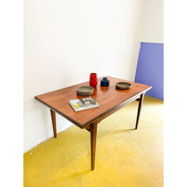 Vintage Danish Extendable Table in Teak, 1950s For Sale - Image 6 of 12