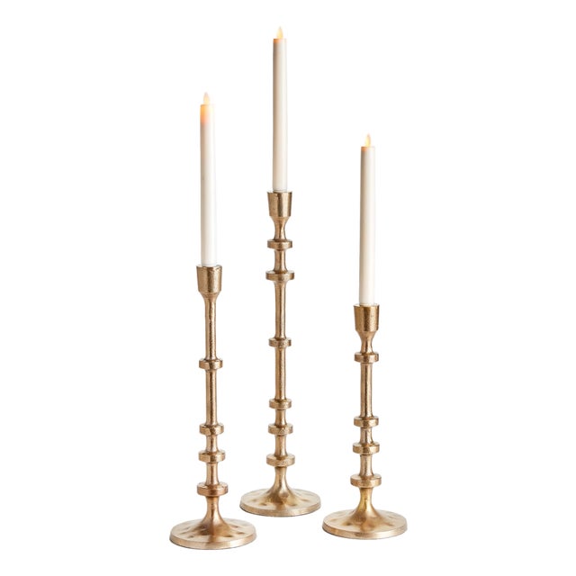 Abacus Taper Holders, Set of 3 For Sale