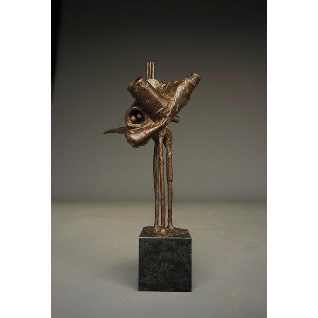 Mid-Century Modern Abstract Bronze Sculpture by Jetty Homan, Netherlands, 1972 For Sale - Image 3 of 12