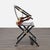 Chinese Folding Horseshoe Prayer Lounge Chair With Red and Gold Accents For Sale - Image 4 of 8