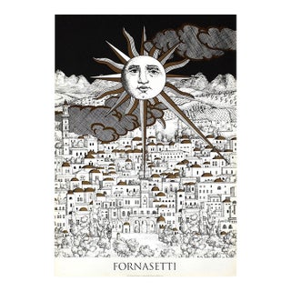 1993 Piero Fornasetti Sole a Geruslemme Screenprint For Sale