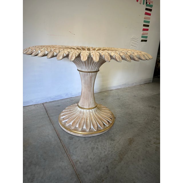 1970s Vintage Hollywood Regency Palm Base Table From Chelini Florence, Italy, 1970s For Sale - Image 4 of 10