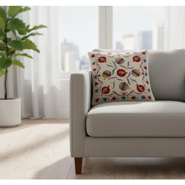 New Hand-Embroidered 100% Silk Cushion Cover – Authentic Uzbek Textile Art Elevate your home décor with this exquisite...