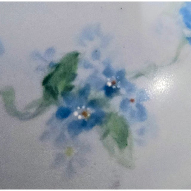 Antique William Guérin Limoges Pale Blue Forget‑Me‑Not Trinket Box W/Stand For Sale In Dallas - Image 6 of 7