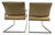 Pair of steel-framed Bauhaus chairs reupholstered in beige limousine fabric.