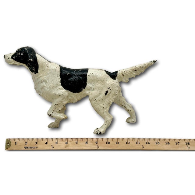 Large Vintage Hubley Manufacturing Company Cast Iron Setter / Hunting Dog Doorstop - Circa 1930s For Sale - Image 16 of 18