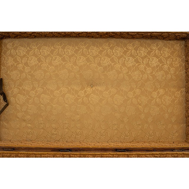 Victorian Antique Flat-Top Steamer Trunk For Sale - Image 3 of 11