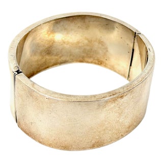 Mid-Century Danish Sterling Silver Bangle Bracelet by Uve Moltke, 1970s For Sale
