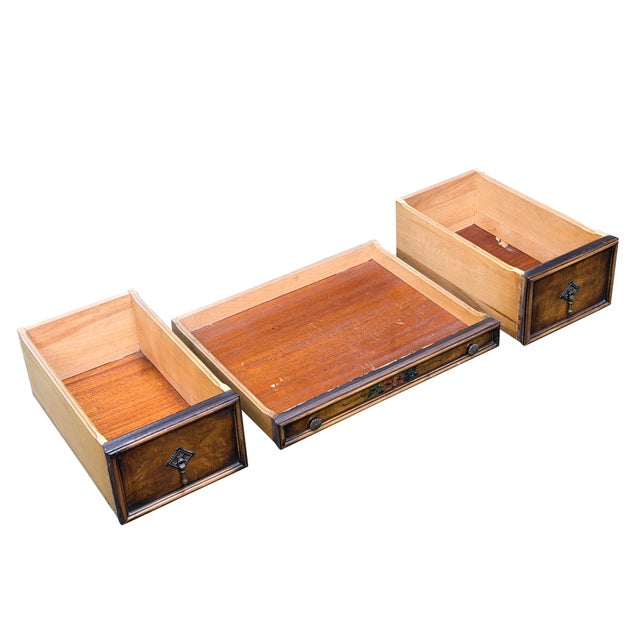 Vintage Western Revival Drawers Turned Decorative Legs Desk For Sale - Image 13 of 16