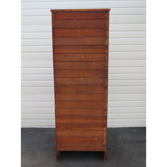 Industrial M Ohmers Sons Late 1800s Tall 24 Drawers File Cabinet Cupboard 6641 For Sale - Image 3 of 16