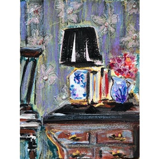 Miniature Original Painting Interior Vignette by Shann Spishak For Sale