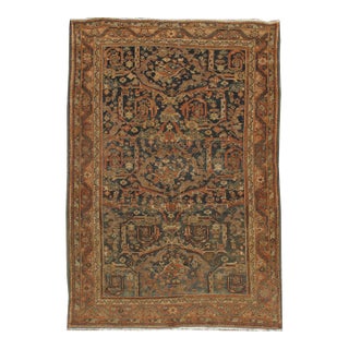 Vintage Distressed Area Rug 4ft 6in X 6ft 7in For Sale