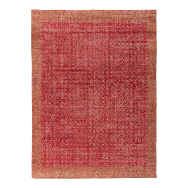 Rug & Kilim’s Oversized Pointille Rug in Dark Red, 14x20 For Sale