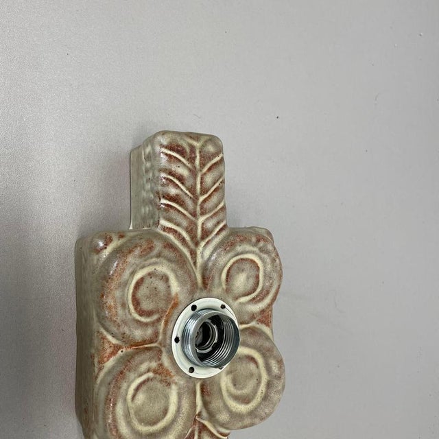 Vintage Ceramic Fat Lava Wall Lights from Pan Ceramics, Germany, 1970s, Set of 2 For Sale - Image 6 of 16