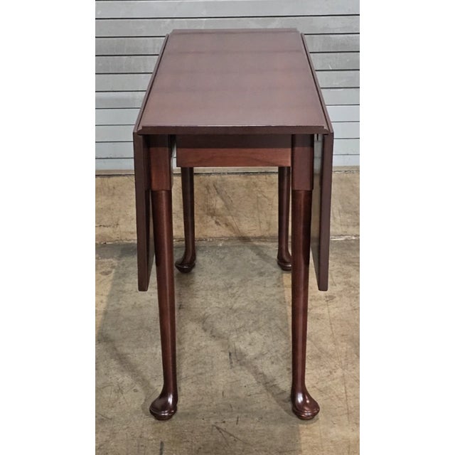 Kittinger Williamsburg Mahogany Queen Anne Drop Leaf Table Wa 1022 For Sale In Cleveland - Image 6 of 10