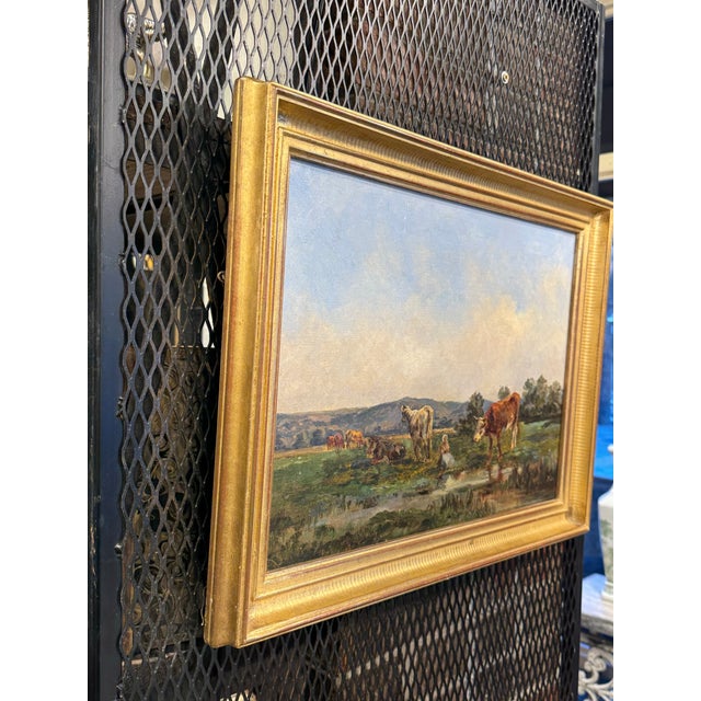 Antique French Oil Painting For Sale In Nashville - Image 6 of 8