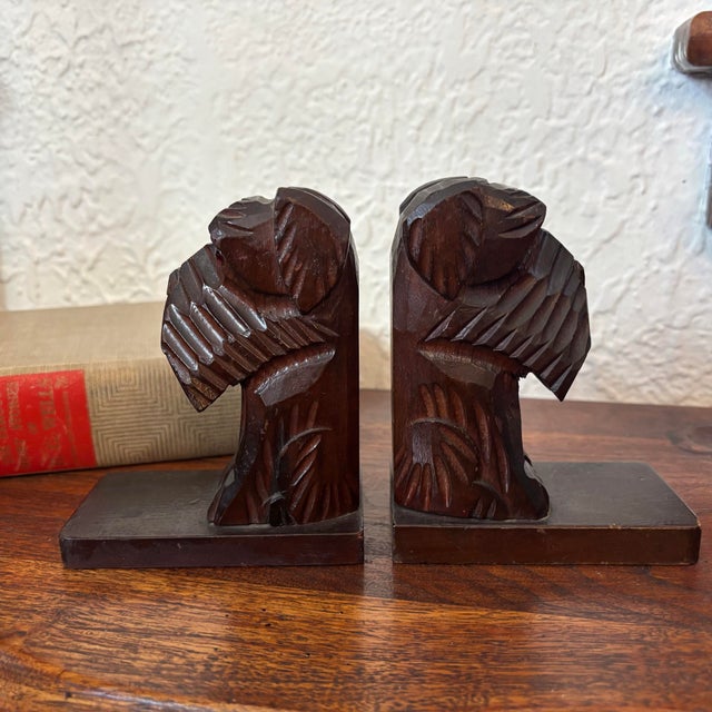Figurative 1960's Carved Wood Scottie Dog Bookends - A Pair For Sale - Image 3 of 7