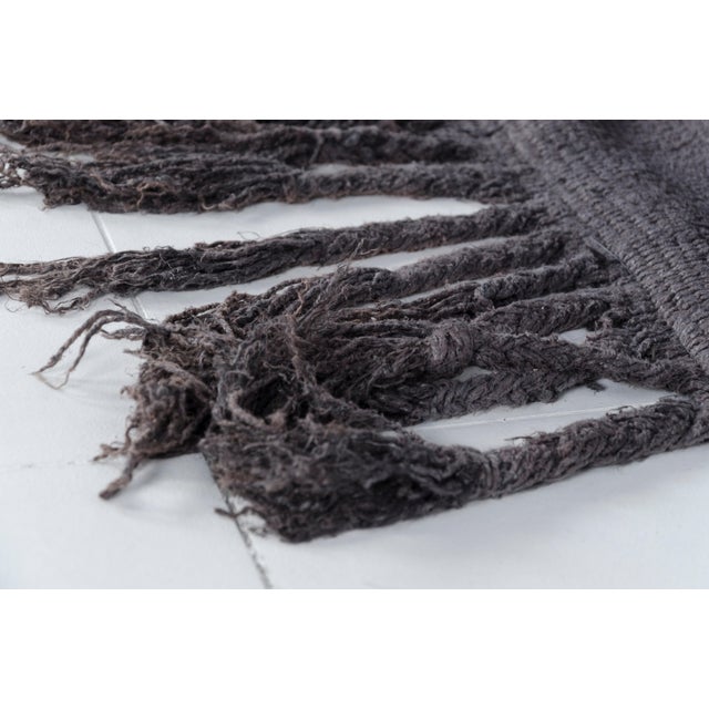 Textile Vintage Anatolian Grey Hemp Runner Rug, 1960 For Sale - Image 7 of 10