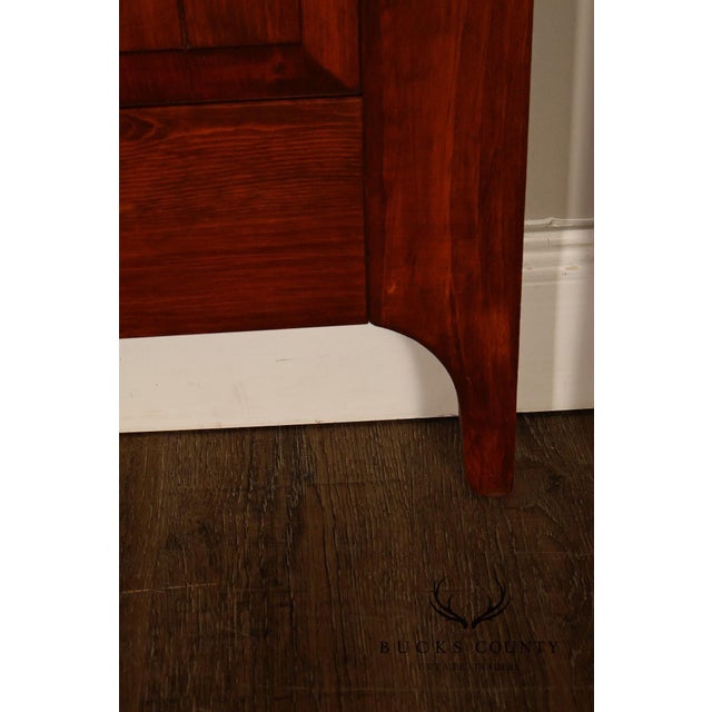 Brown Rustic Colonial Style Pair of Pine Folding Dressing Screens For Sale - Image 8 of 18