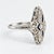 Mid 20th Century Vintage 14k White Gold Old European Cut Diamond & Sapphire Ring, Size 4 For Sale - Image 5 of 7