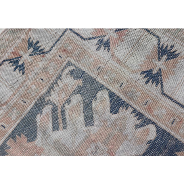 Vintage Turkish Oushak Rug in Soft Gray and Peach 4'8 X 7'5 For Sale - Image 10 of 10