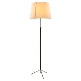 Beige and Chrome Pie de Salón G1 Floor Lamp by Jaume Sans For Sale