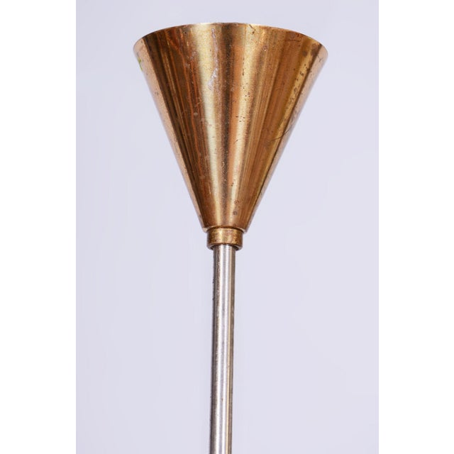 Mid-Century Modern Pendant Light in Brass by Kamenický Šenov, Czech, 1960s For Sale - Image 4 of 9