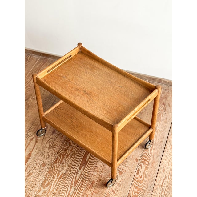 Mid-Century Modern Teak Serving Trolley by Andreas Tuck, Denmark, 1960s For Sale - Image 12 of 16