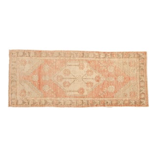 Vintage Distressed Oushak Rug Runner - 2'8" x 6'5" For Sale