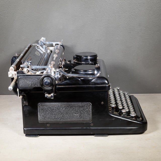Industrial Antique Royal Standard Typewriter With Ribbon Covers c.1938 For Sale - Image 3 of 7