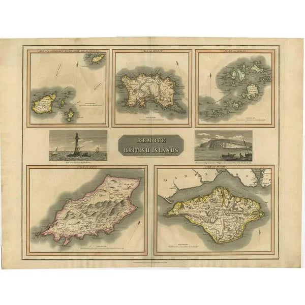 Antique Map of the British Islands by J. Thomson, 1817 For Sale