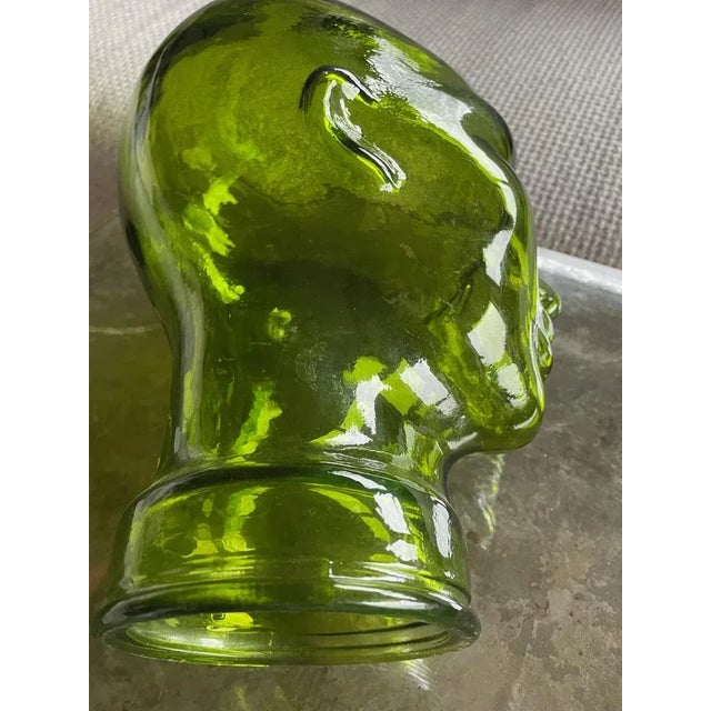 Head in Molded Glass, 1980s For Sale - Image 3 of 5