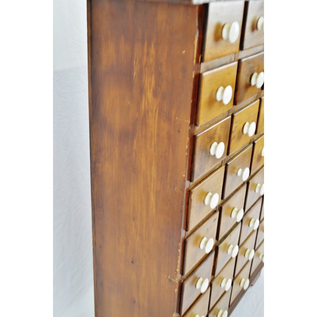 Antique 32 Drawer Apothecary With Porcelain Knobs Chairish