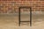 Leather Louis Vuitton Top Small Side Table with Custom Metal Base and Stretchers For Sale - Image 10 of 12