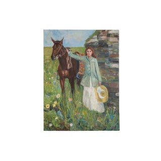 Grace B. Keogh "Woman and Horse" Painting For Sale