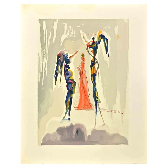 Salvador Dali, The Divine Comedy: The Angelus of the Empyrean, Woodcut, 1963 For Sale
