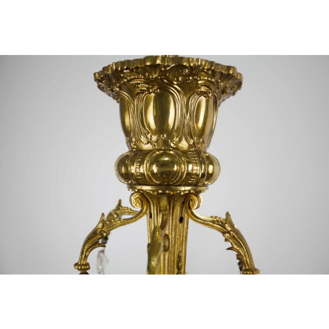 Brass Chandelier with Trimmings for Twelve Bulbs For Sale - Image 10 of 12