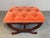Baker Furniture Company Directoire Regency Tufted X-Base Ottoman by Cr Laine For Sale - Image 4 of 7